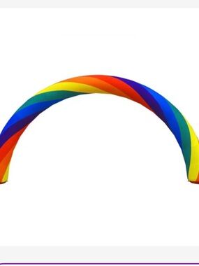 Rainbow Inflatable Arch  with added air  blower